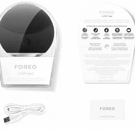 Foreo Luna Mini 2 szczoteczka soniczna do oczyszczania twarzy z efektem masującym Midnight