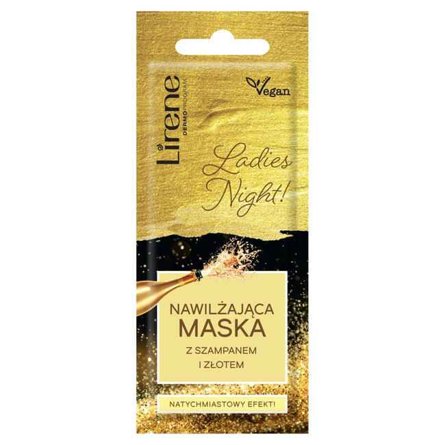 Lirene Ladies Night! nawilżająca maska z szampanem i złotem 7ml
