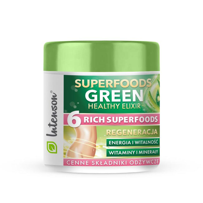 Intenson Superfoods Green Healthy Elixir koktajl pobudzający suplement diety 150g