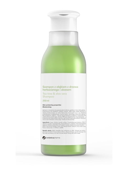 Botanicapharma Tea Tree & Aloe Vera Shampoo szampon z olejkiem z drzewa herbacianego i aloesem 250ml