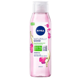 Nivea Naturally Good Shower Gel żel pod prysznic o zapachu kwiatów dzikiej róży z BIO olejkiem 300ml