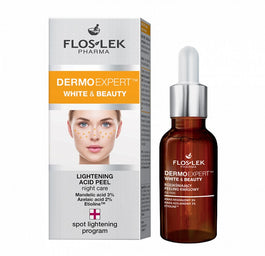 Floslek Dermo Expert White & Beauty rozjaśniający peeling kwasowy na noc 30ml