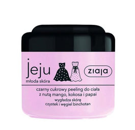 Ziaja Jeju czarny cukrowy peeling do ciała z nutą mango kokosa i papai 200ml
