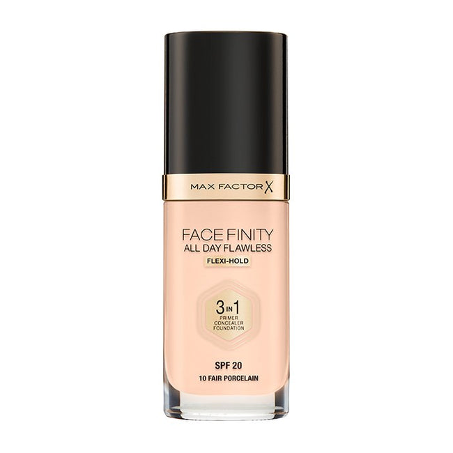 Max Factor Facefinity All Day Flawless 3in1 Foundation Flexi-Hold SPF20 podkład do twarzy 10 Fair Porcelain 30ml