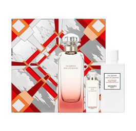 Hermes Un Jardin Sur La Lagune zestaw woda toaletowa spray 100ml + miniatura wody toaletowej 7.5ml + balsam do ciała 80ml