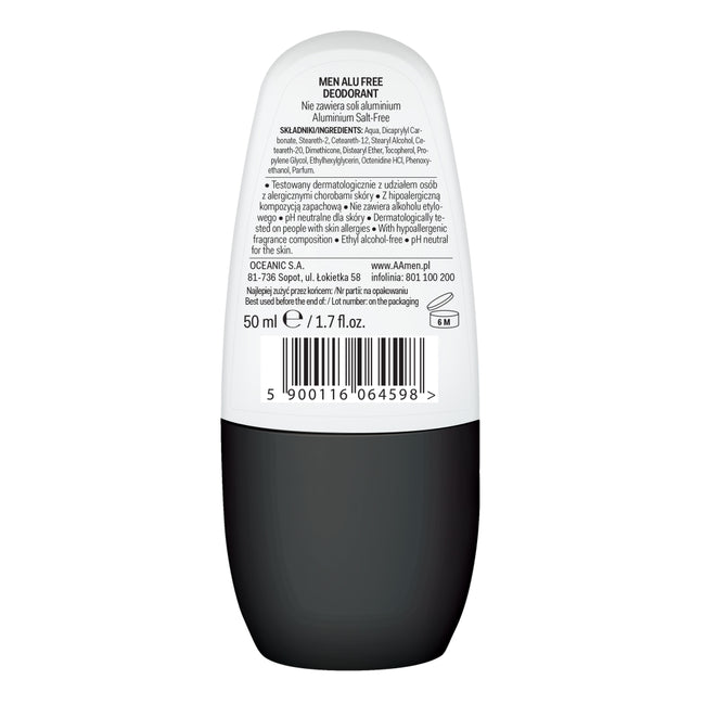 AA Men Alu Free Deodorant Mineral Care dezodorant w kulce bez soli aluminium 50ml
