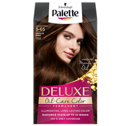 Palette Deluxe Oil-Care Color farba do włosów trwale koloryzująca z mikroolejkami 750 (3-65) Czekoladowy Brąz