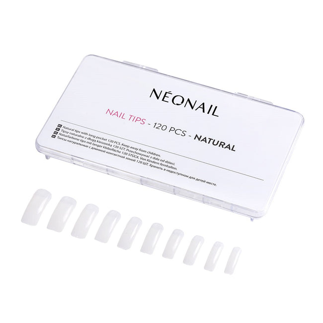 NeoNail Nail Tips naturalne tipsy z długą kieszonką 120szt