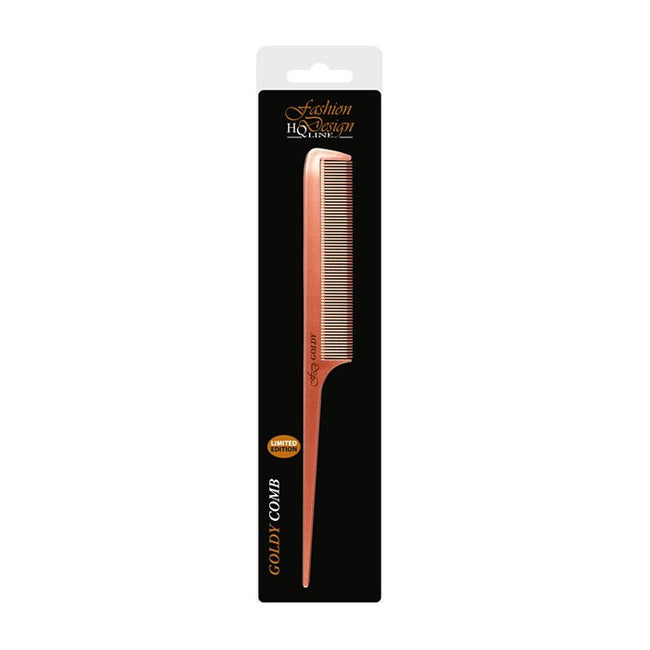 TOP CHOICE Fashion Design Goldy Comb grzebień do włosów z cienką rączką 60519