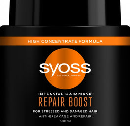 Syoss Intensive Hair Mask Repair Boost intensywnie regenerująca maska do włosów suchych i zniszczonych 500ml