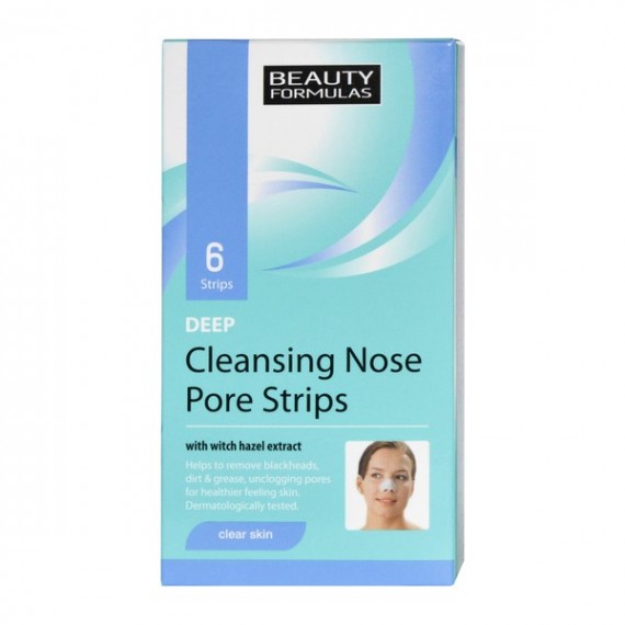 Beauty Formulas Clear Skin Deep Cleansing Nose Pore Strips głęboko oczyszczające paski na nos 6szt.