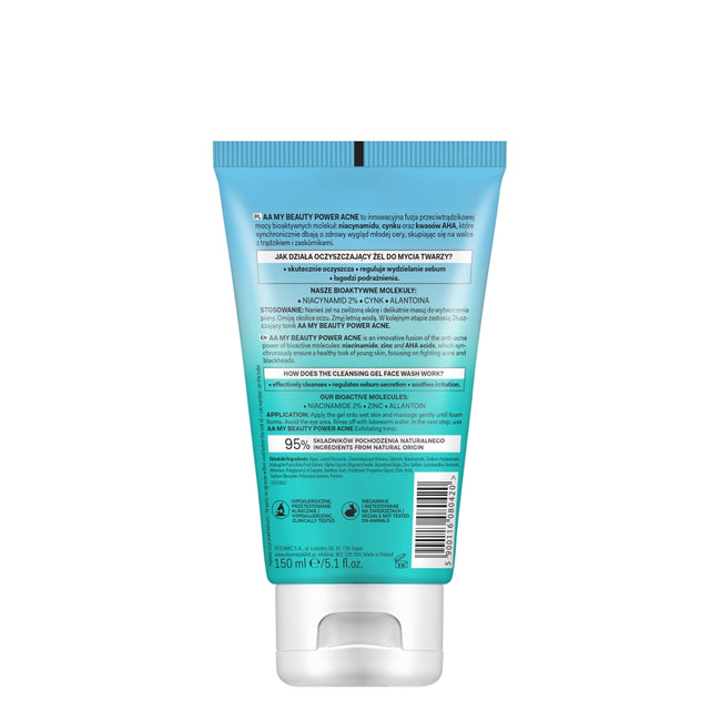 AA My Beauty Power Acne oczyszczający żel do mycia twarzy 150ml
