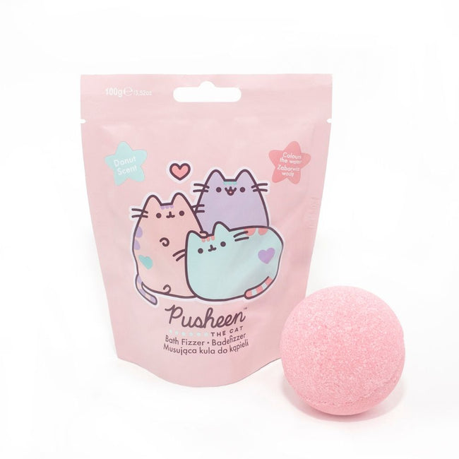 Pusheen Bath Fizzer musująca kula do kąpieli Truskawka 100g