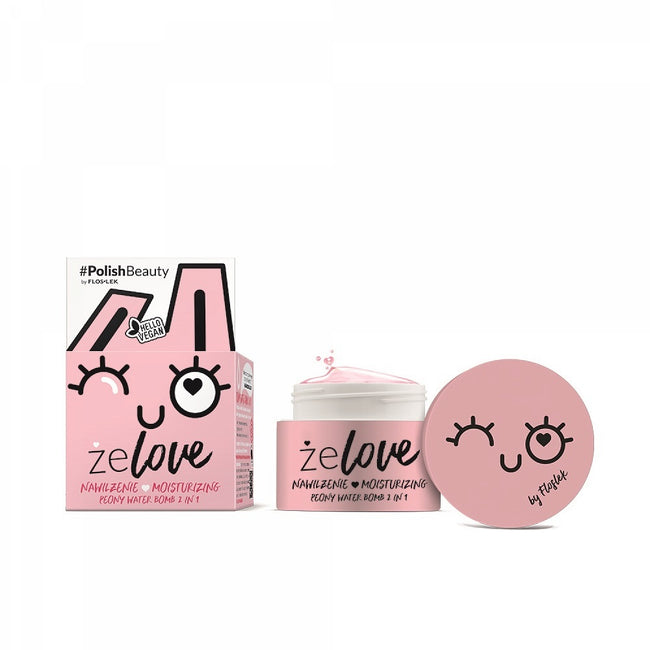 Floslek Żelove Nawilżenie Peony Water Bomb 2in1 intensywnie nawilżający żel do pielęgnacji twarzy szyi i dekoltu 50ml