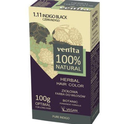Venita Herbal Hair Color ziołowa farba do włosów 1.11 Czerń Indygo 100g