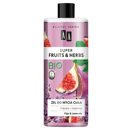 AA Super Fruits & Herbs żel do mycia ciała Figa i Lawenda 500ml