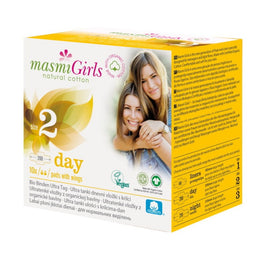 Masmi Girls podpaski na dzień z bawełny organicznej Size 2 10szt