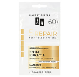 AA Technologia Wieku 5Repair 60+ Złota Kuracja maseczka ujędrniająco-regenerująca 2x4ml