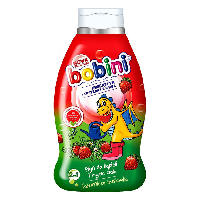 Bobini Płyn do kąpieli i mycia ciała 2w1 Tajemnicza truskawka 660ml