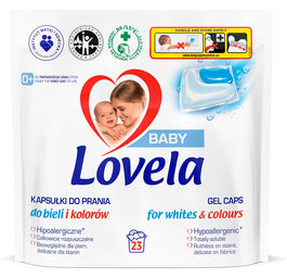 Lovela Baby hipoalergiczne kapsułki do prania do bieli i kolorów 23szt.