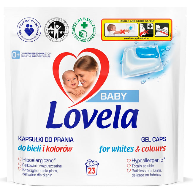 Lovela Baby hipoalergiczne kapsułki do prania do bieli i kolorów 23szt.