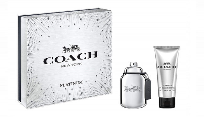 Coach Platinum zestaw woda perfumowana spray 60ml + żel pod prysznic 100ml