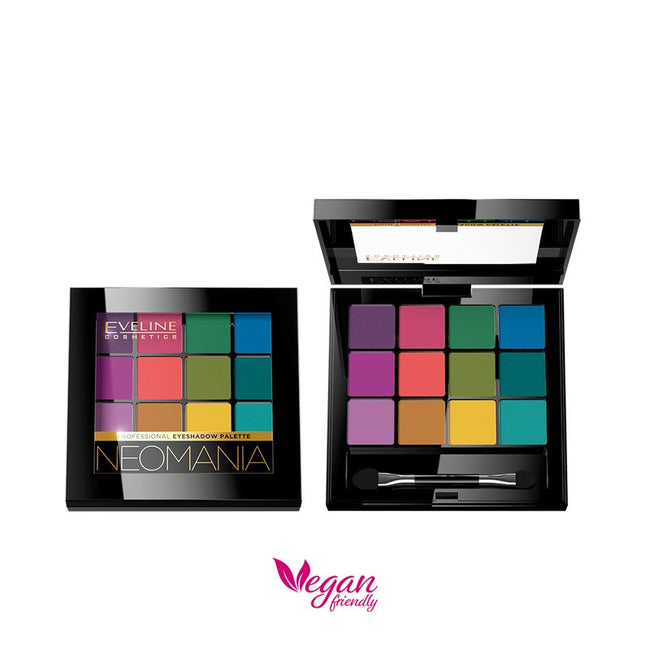 Eveline Cosmetics Neomania Professional Eyeshadow Palette paleta 12 cieni do powiek 9.6g