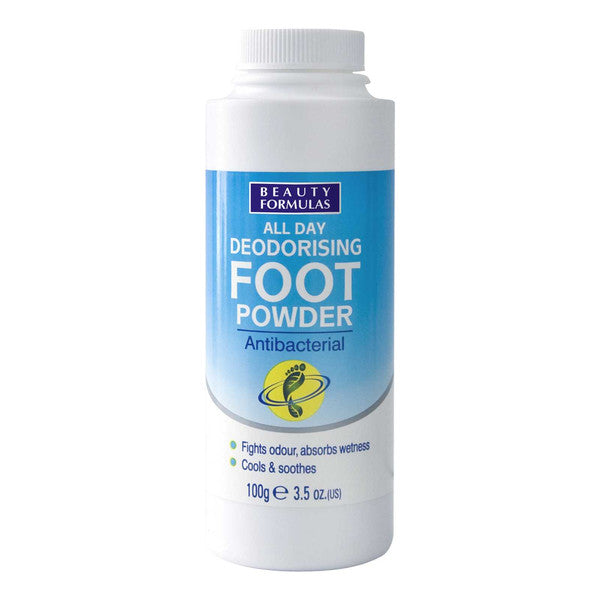 Beauty Formulas All Day Antibacterial Deodorising Foot Powder antybakteryjny puder do stóp 100g