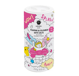 Nailmatic Kids Foaming & Coloured Bath Salts pieniąca się sól do kąpieli dla dzieci Pink 250g