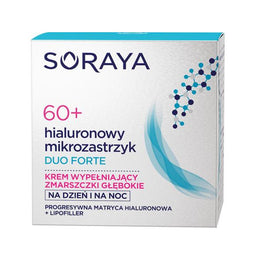 Soraya Hialuronowy Mikrozastrzyk Duo Forte 60+ krem wypełniający zmarszczki głębokie na dzień i na noc 50ml