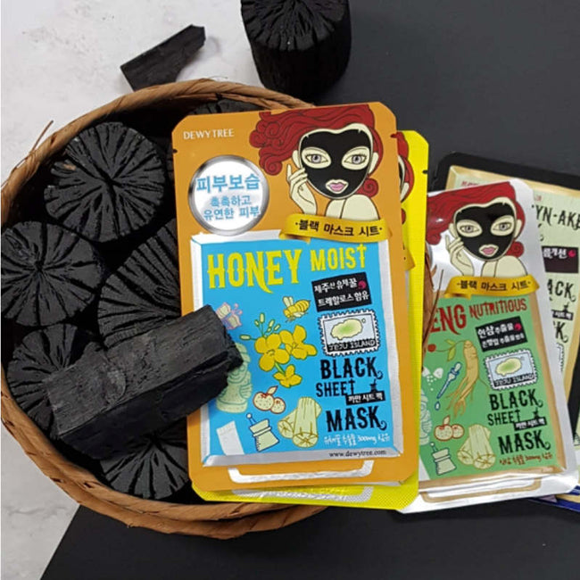 DEWYTREE Honey Moist Black Sheet Mask nawilżająca maska w płachcie z miodem 30g