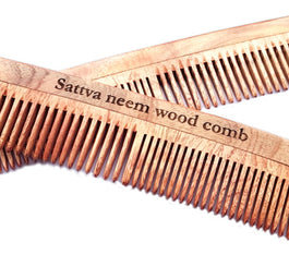 Sattva Neem Wood Comb grzebień z drzewa Neem 19cm
