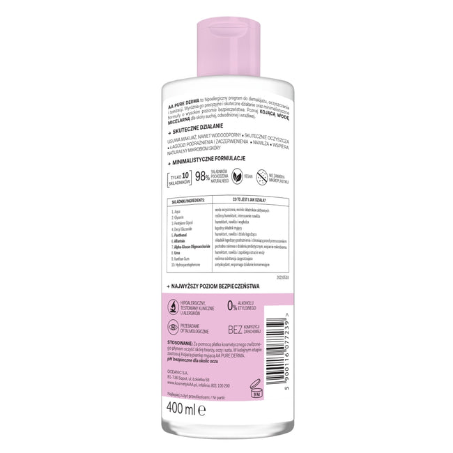 AA Pure Derma kojąca woda micelarna 400ml