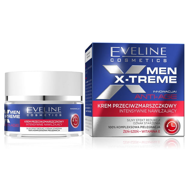 Eveline Cosmetics Men X-Treme Anti-Age krem przeciwzmarszczkowy intensywnie nawilżający 50ml