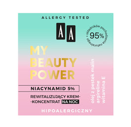 AA My Beauty Power Niacynamid 5% rewitalizujący krem-koncentrat na noc 50ml