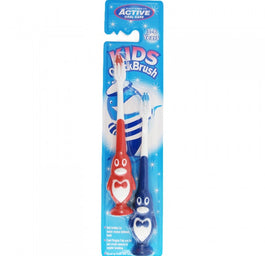 Active Oral Care Kids Quick Brush 3-6 Years szczoteczki do zębów dla dzieci Pingwin 2szt.