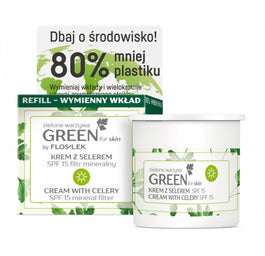 Floslek Green For Skin Zielone Warzywa krem z selerem na dzień SPF15 filtr mineralny Refill 50ml