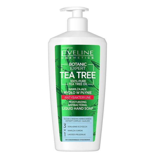 Eveline Cosmetics Botanic Expert Tea Tree nawilżające mydło w płynie antybakteryjne 350ml