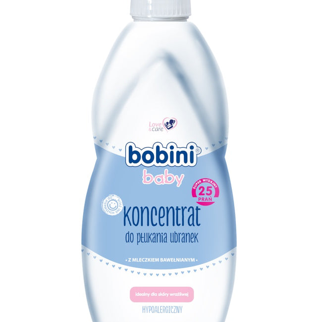 Bobini Bobini Baby koncentrat do płukania ubranek niemowlęcych i dziecięcych z mleczkiem bawełnianym Hypoalergiczny 1l