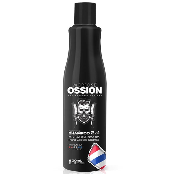 Morfose Ossion Premium Barber Purifying Shampoo 2in1 For Hair and Beard szampon 2w1 do włosów i brody 500ml