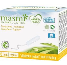 Masmi Tampons tampony z bawełny organicznej Regular 18szt