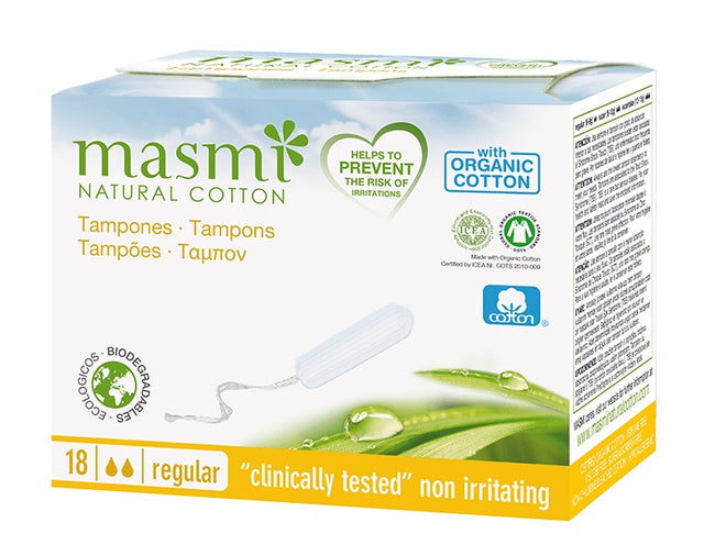 Masmi Tampons tampony z bawełny organicznej Regular 18szt