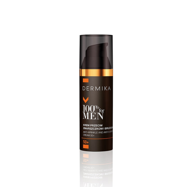 Dermika 100% for Men Cream 50+ krem przeciw zmarszczkom i bruzdom na dzień i na noc 50ml