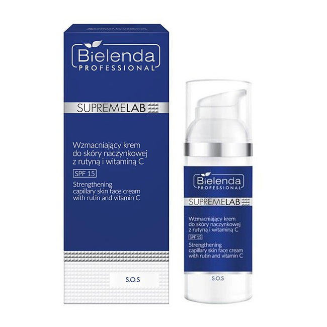 Bielenda Professional SupremeLab S.O.S SPF15 wzmacniający krem do skóry naczynkowej z rutyną i witaminą C 50ml