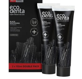 Ecodenta Black Whitening Toothpaste czarna pasta do zębów wybielająca z węglem 2x100ml
