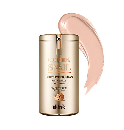 Skin79 Golden Snail Intensive BB Cream Anti-Wrinkle Whitening SPF50+ przeciwzmarszczkowy krem BB ze śluzem ślimaka Naturalny Beż 45g