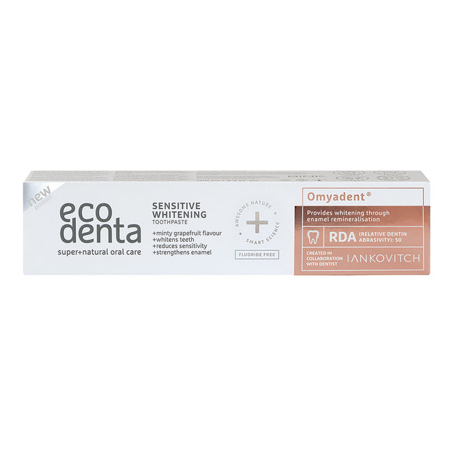 Ecodenta Sensitive Whitening Toothpaste wybielająca pasta do zębów wrażliwych bez fluoru 100ml