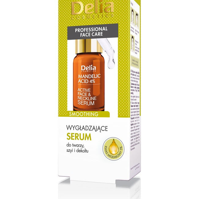 Delia Professional Face Care wygładzające serum do twarzy szyi i dekoltu Kwas Migdałowy 10ml