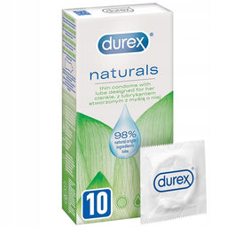 Durex Naturals cienkie prezerwatywy z lubrykantem stworzone z myślą o niej 10szt