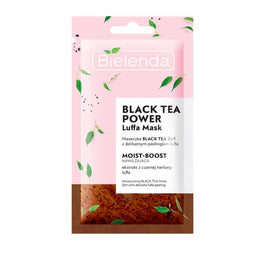 Bielenda Black Tea Power Luffa Mask nawilżająca maseczka 2w1 z delikatnym peelingiem 8g
